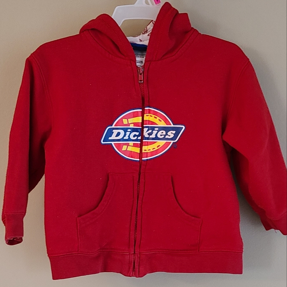 Dickies red zip up hoodie